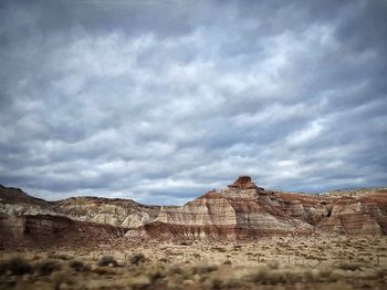 Scenic view of rocky mountains against sky