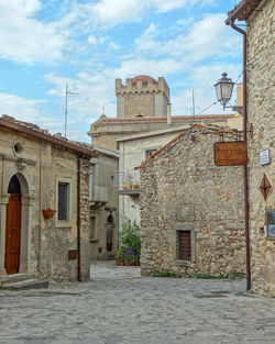 Exterior of old building against sky