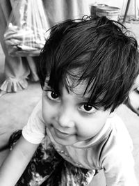 Close-up portrait of a smiling girl