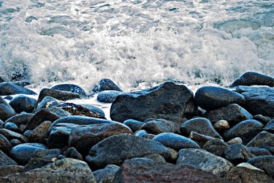 Pebbles on beach