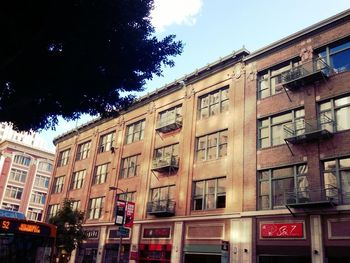 Low angle view of buildings against sky