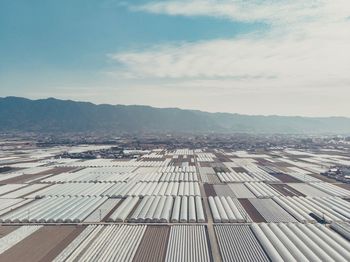 Aerial view of landscape against sky