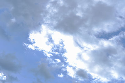 Low angle view of clouds in sky