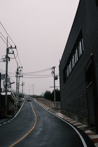 Road against clear sky