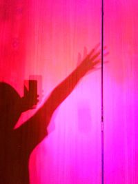 Close-up of pink light