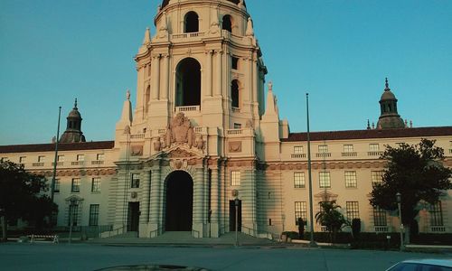 View of cathedral against clear sky