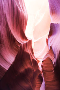 Low angle view of rock formation in antelope canyon 