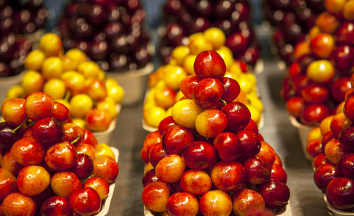 Close-up of fruits for sale at market stall