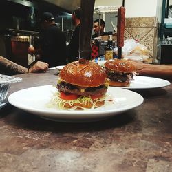 Close-up of food in restaurant