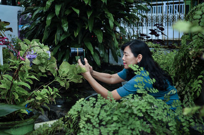 Young woman using mobile phone