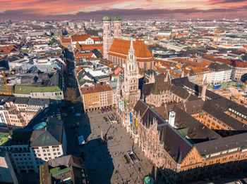 Munich aerial panoramic architecture, bavaria, germany. beautiful germany