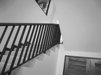 Low angle view of staircase against building