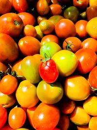 Full frame shot of tomatoes at market stall