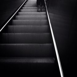 Low angle view of escalator