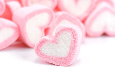 Close-up of heart shape cake