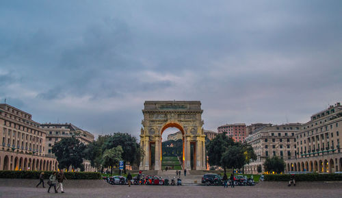 View of monument in city