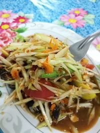 Close-up of salad in plate