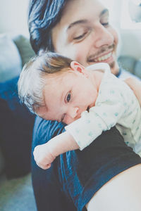 Portrait of mother and baby girl