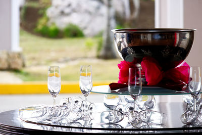 Close-up of drink on table