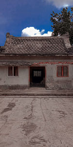 Exterior of old building against sky