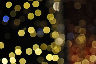 Defocused image of illuminated lights