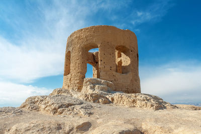 Low angle view of old ruins