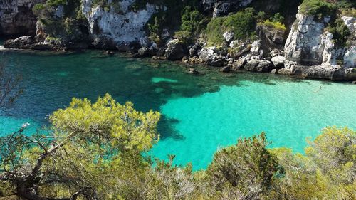 Rocks in sea