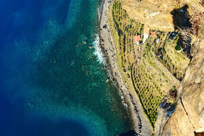 High angle view of sea