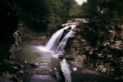 Waterfall in forest