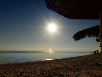 Scenic view of sea during sunset