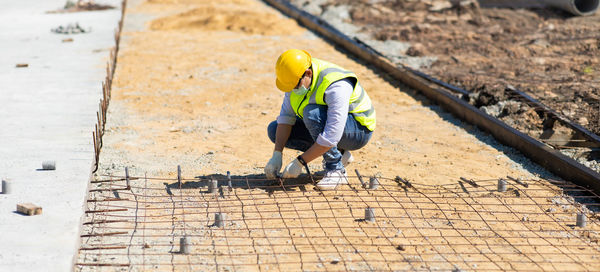 Man working at construction site