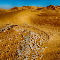 Scenic view of desert against sky