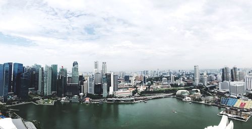 Aerial view of city at waterfront