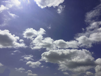 Low angle view of clouds in sky