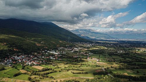 Aerial view of isniq, kosovo 