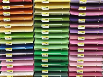 Full frame of multi colored objects