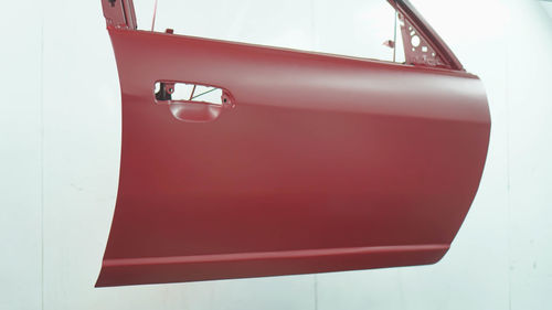 Close-up of red boat
