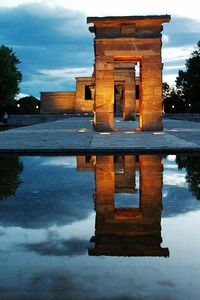 Reflection of buildings in water