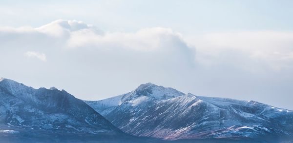 Low angle view of mountain against sky