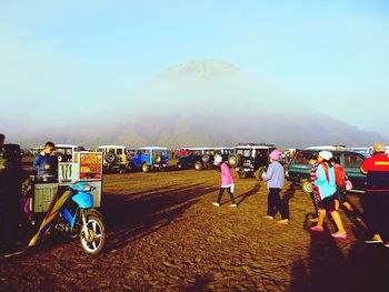 People on mountain landscape