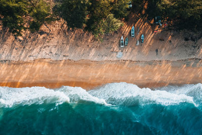 Panoramic view of sea and rocks