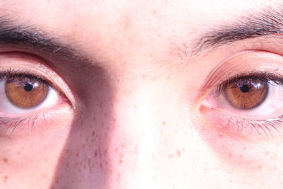 Close-up portrait of man eye