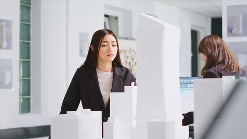 Businesswoman working at office