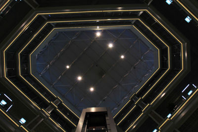 Low angle view of illuminated building