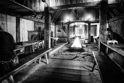 Interior of abandoned building