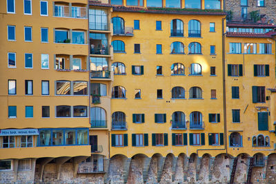 Full frame shot of yellow building