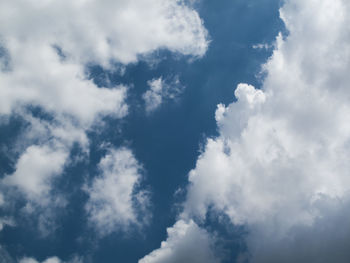 Low angle view of cloudy sky