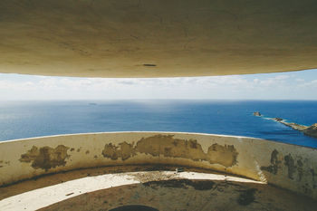 Scenic view of sea seen from observation point