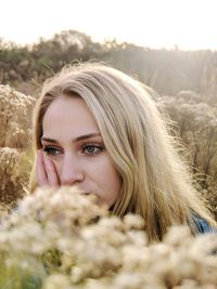 Portrait of beautiful woman