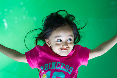 Portrait of a girl smiling